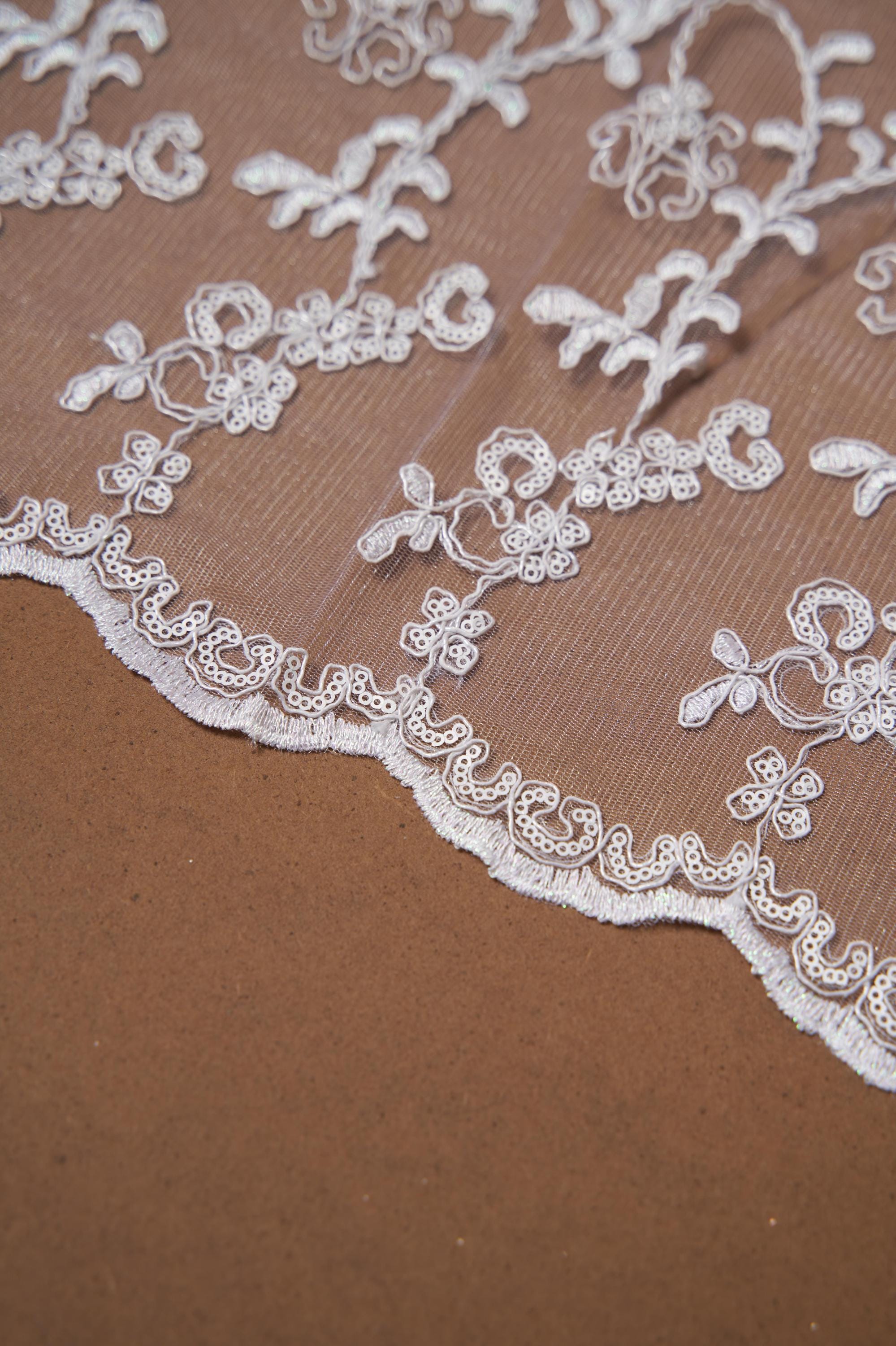 Floral Embroidery Lace Fabric, Luxurious Bridal Lace Fabric, Fashion Fabric by the Yard, Bridal Gown Lace, Elegant Evening Dress