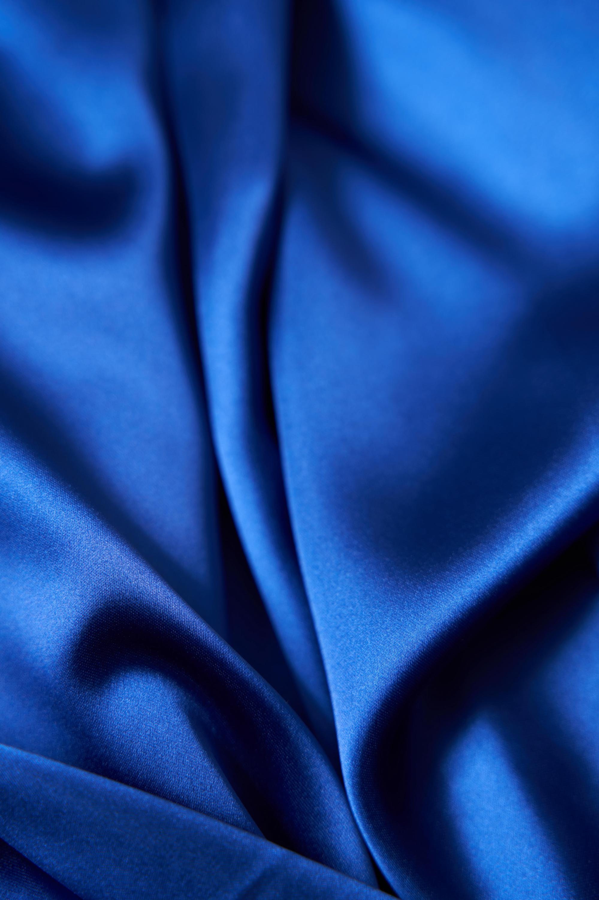 Royal Blue Fabric, Satin Fabric by the Yard, Luxury Shiny Stretch Fabric, Fashion Fabric, Sewing Fabric for Dress