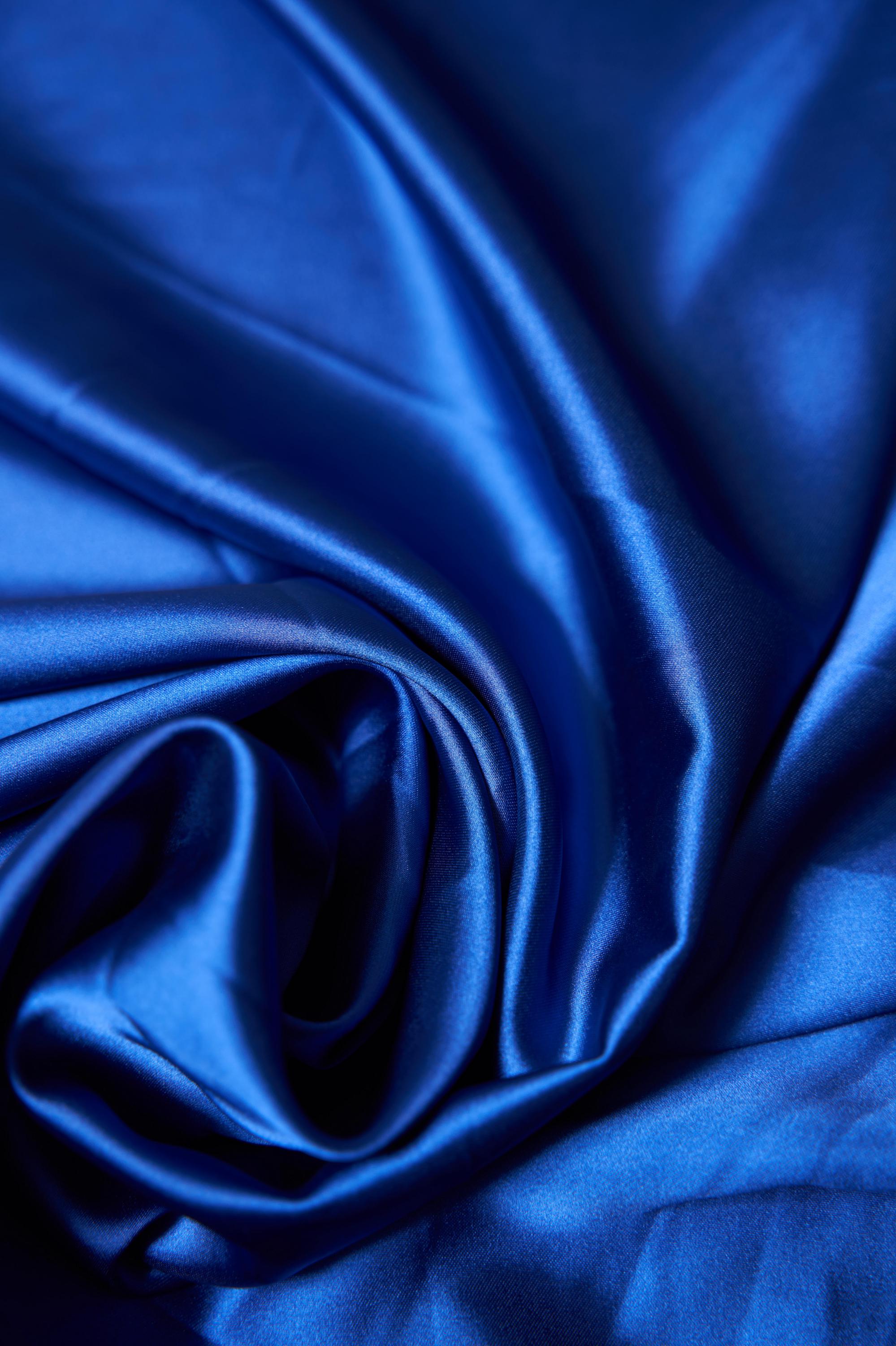 Royal Blue Fabric, Satin Fabric by the Yard, Luxury Shiny Stretch Fabric, Fashion Fabric, Sewing Fabric for Dress