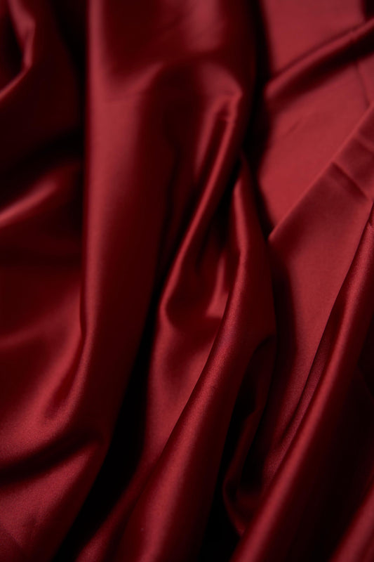 Burgundy Fabric, Luxury Satin Fabric, Fabric by The Yard, Burgundy Shiny Fabric, Festival Wear Fabric, Silk Fabric for Dress