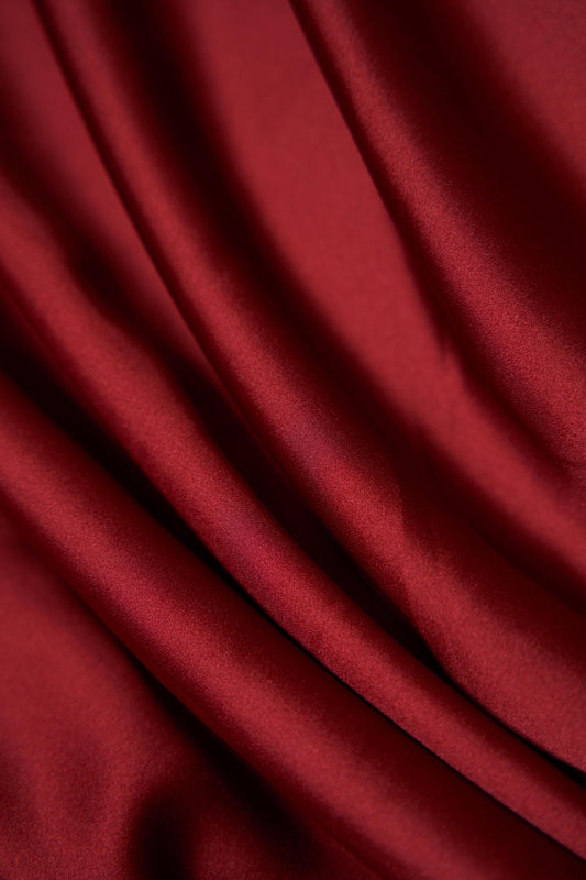 Burgundy Fabric, Luxury Satin Fabric, Fabric by The Yard, Burgundy Shiny Fabric, Festival Wear Fabric, Silk Fabric for Dress