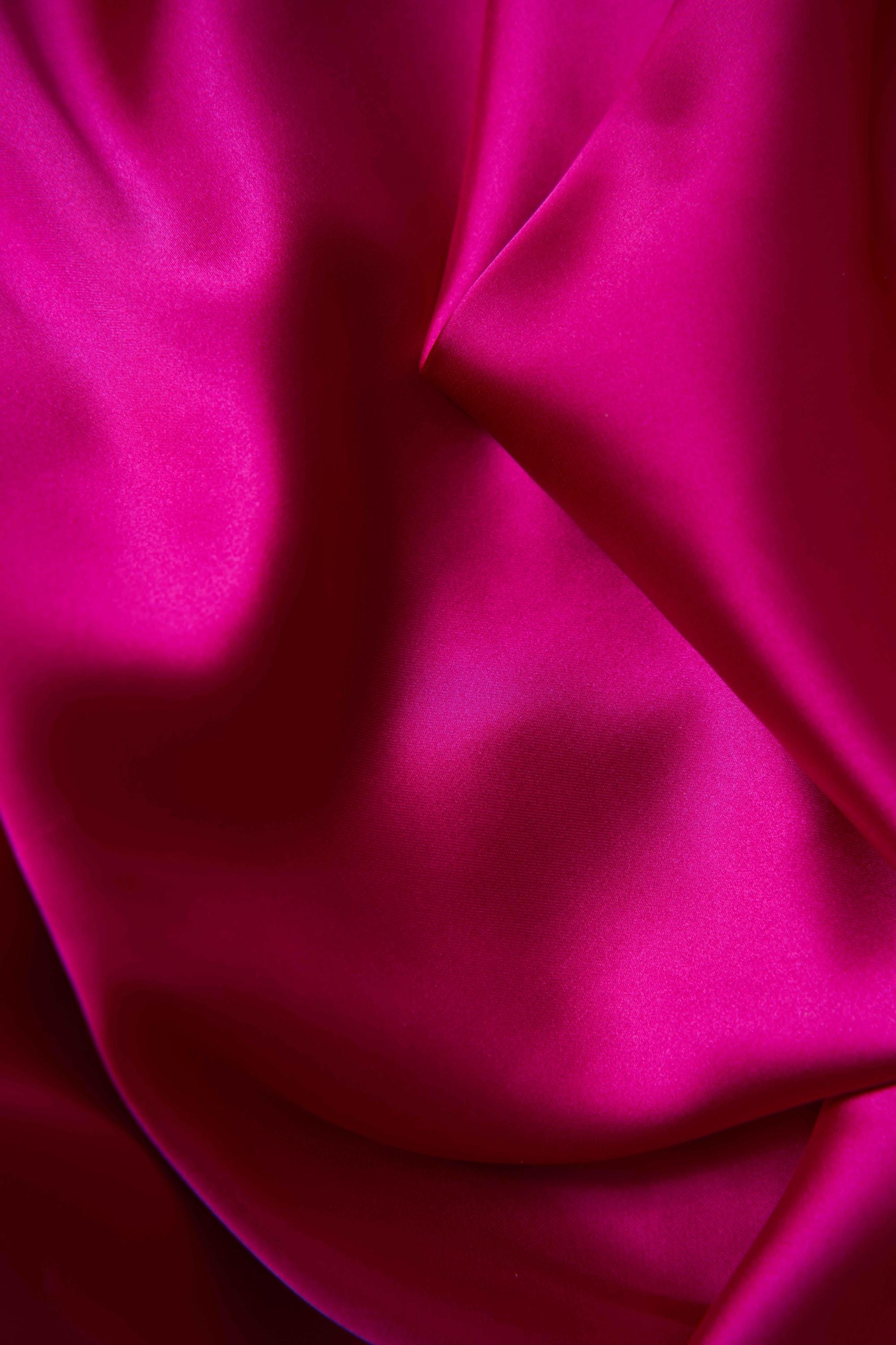 Fuchsia Fabric, Stretch Fabric by the Yard, Luxury Satin Fabric, Quality Sewing Fabric, Casual and Festival Wear, Fabric for Dress