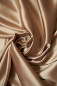 Load image into Gallery viewer, Khaki Fabric by the Yard, Khaki Satin Fabric, Sewing Fabric, Stretch Fabric by the Yard, Casual and Festival Apparel Fabric
