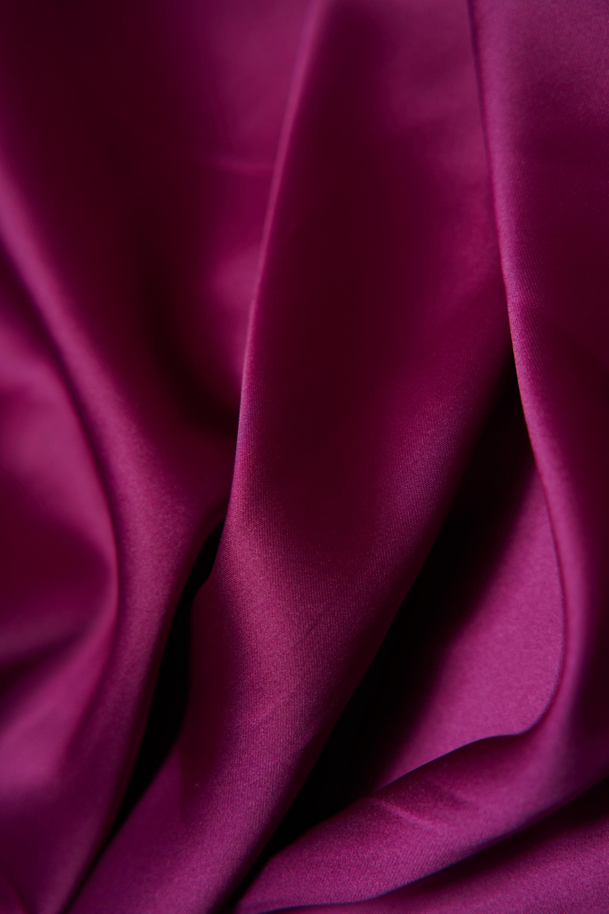 Magenta Shiny Stretch Fabric, Fabric by the Yard, Luxury Satin Fabric, Dress Sewing Fabric, Silk Wedding Fabric, Apparel Fabric