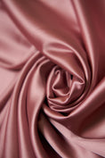 Load image into Gallery viewer, Mauve Satin Fabric, Shiny Stretch Fabric by the Yard, Lightweight Sewing Fabric, Silk Wedding Fabric, Apparel Fabric
