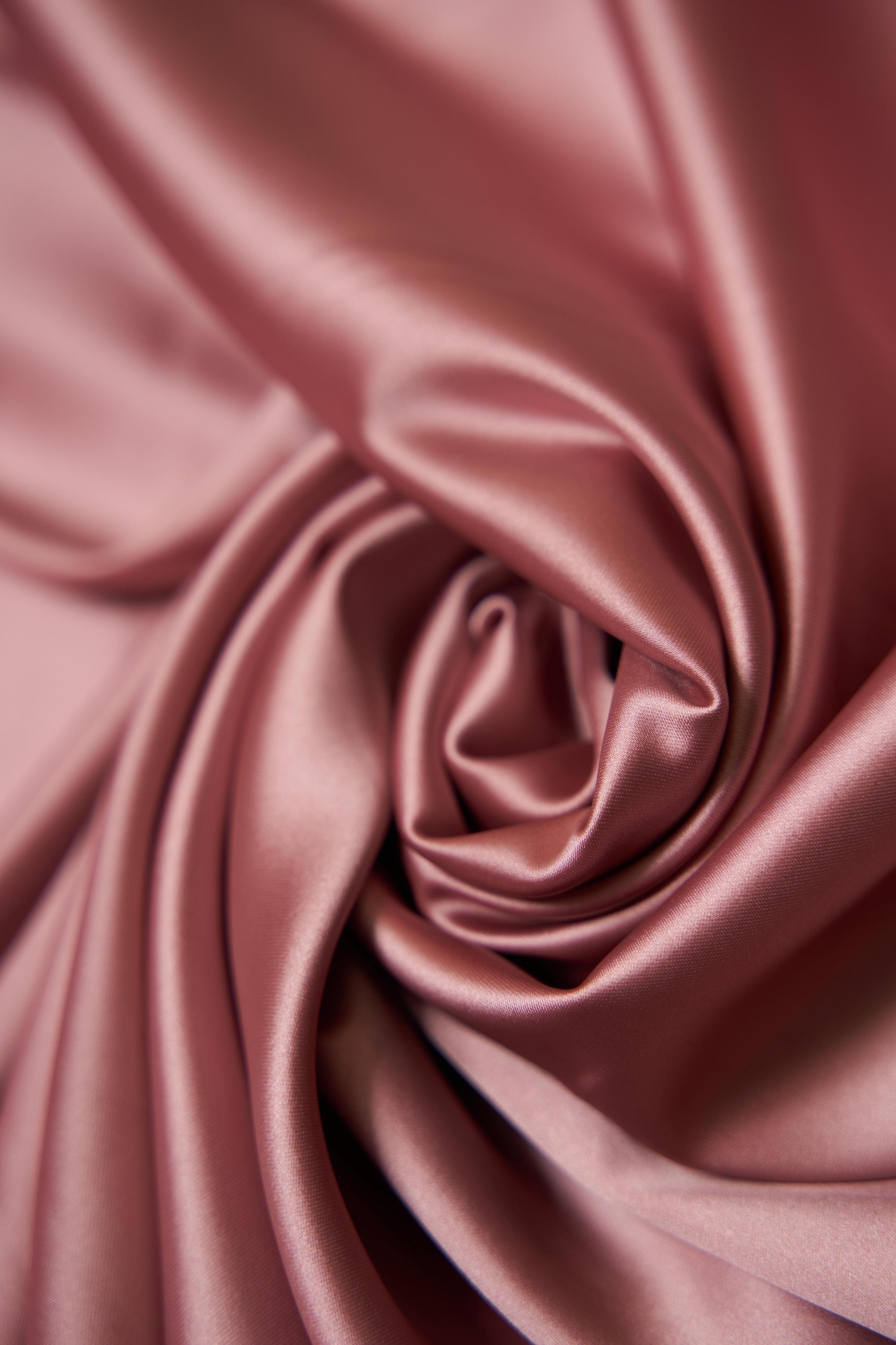 Mauve Satin Fabric, Shiny Stretch Fabric by the Yard, Lightweight Sewing Fabric, Silk Wedding Fabric, Apparel Fabric