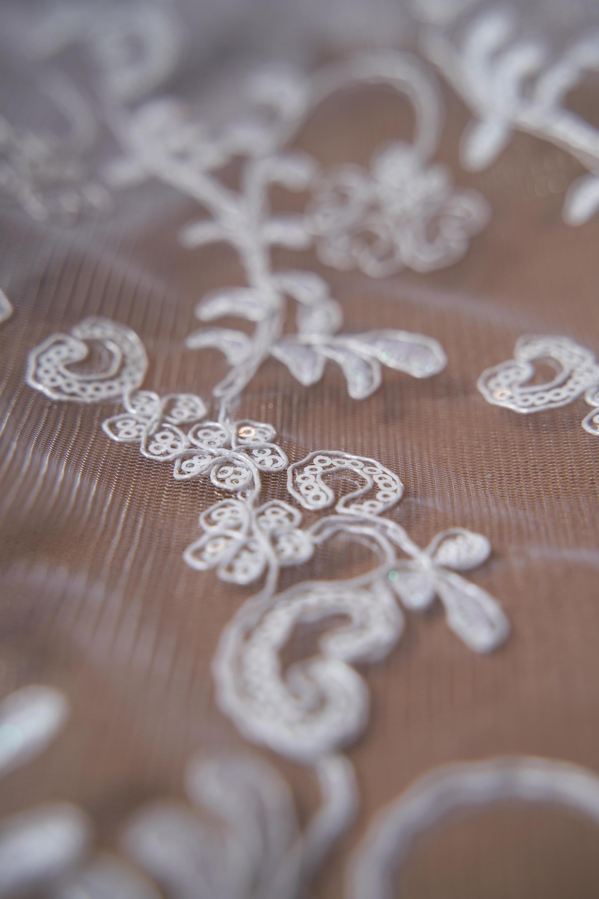 Floral Embroidery Lace Fabric, Luxurious Bridal Lace Fabric, Fashion Fabric by the Yard, Bridal Gown Lace, Elegant Evening Dress