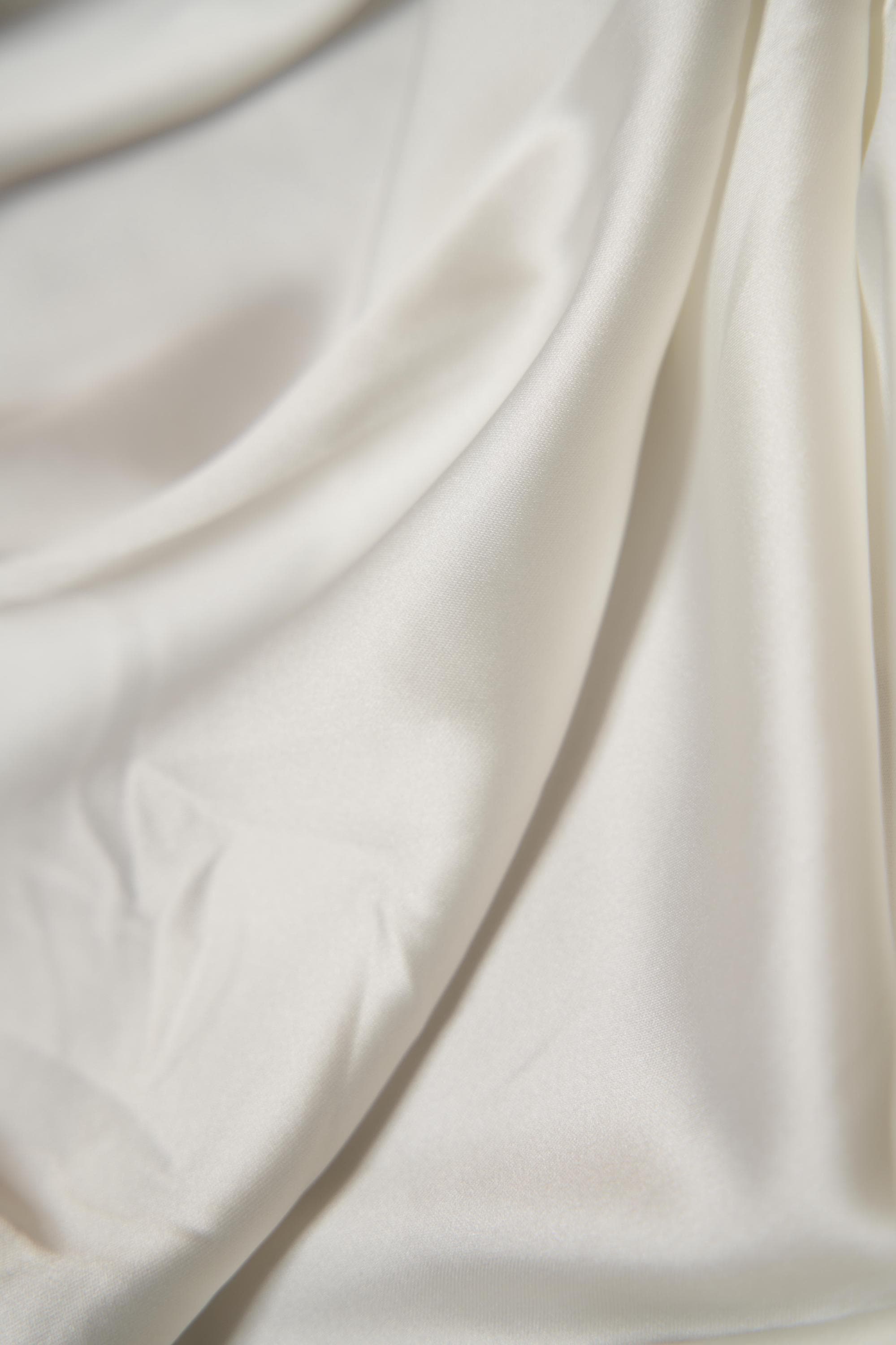 Top Rated Satin, Luxury Stretch Satin, Shiny Stretch Fabric by the Yard, Lightweight Sewing Fabric, Silk Wedding Fabric, Apparel Fabric